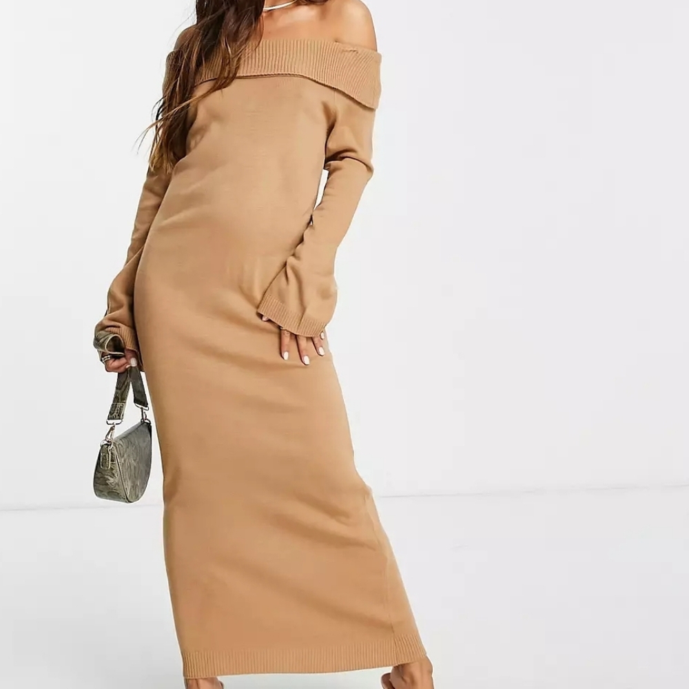 Off Shoulder Knitted Dress